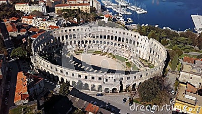 Flug um Pula-Arena, Kroatien Flug um Pula-Arena, Kroatien