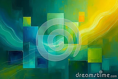 Fluid Abstract Wave Pattern in Calming Blue and Purple Tones with Central Light Element Creating Serene Oceanic Movement Effect Stock Photo