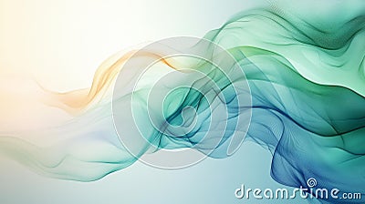 Fluid Abstract Wave with Soft Colors – Generative AI Stock Photo