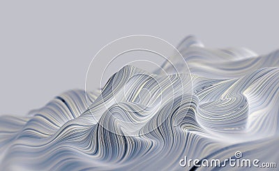 Fluid abstraction of twisted strings Cartoon Illustration