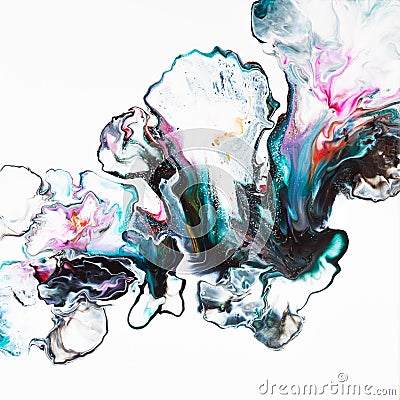 Fluid art abstract composition Stock Photo