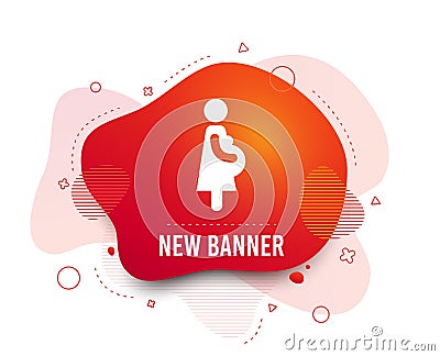 Pregnant sign icon. Pregnancy symbol. Vector Vector Illustration