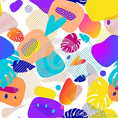 Fluid color badges set. Abstract shapes composition. Eps10 vector.seamless pattern Juicy bright modern ornament Vector Illustration