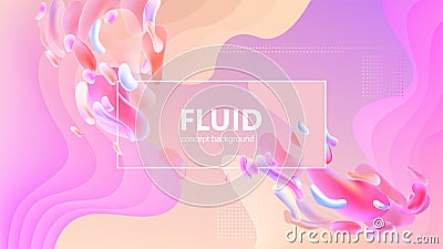 Fluid gradient shapes composition. Liquid color background design. Design posters. Vector illustration. Vector Illustration