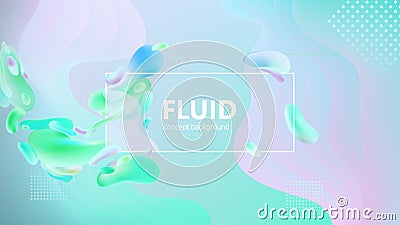 Fluid gradient shapes composition. Liquid color background design. Design posters. Vector illustration. Vector Illustration