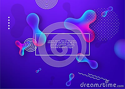 Fluid gradient shapes futuristic poster illustration. Eps10 vector. Vector Illustration