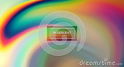 Fluid iridescent multicolored background. Vector Illustration