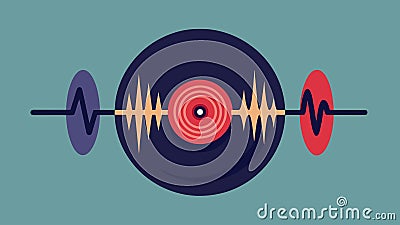 The fluid lines of the waveform mimic the fluidity of a records sound capturing every subtle change in tone and rhythm Vector Illustration