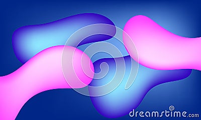 fluid liquid blue and pink abstract background Vector Illustration