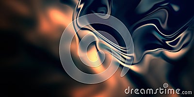Fluid mercurial substance. Abstract iridescent background. Smooth gradient layout for decoration Stock Photo