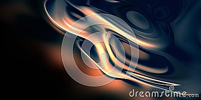 Liquid metal. Fluid mercurial substance. Abstract iridescent background. Smooth gradient layout for decoration Stock Photo