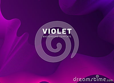 Fluid modern ultraviolet poster template. Aabstract geometrical background with blend purple design color Vector Illustration