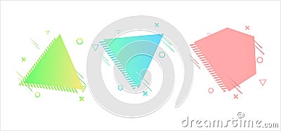 Fluid shape vector set. gradient liquid with neon colors, item for the design of a logo, flyer, persentation, gift card, Poster on Vector Illustration