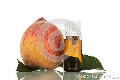 Fluid for smoking with fruit aroma and ripe peach Stock Photo