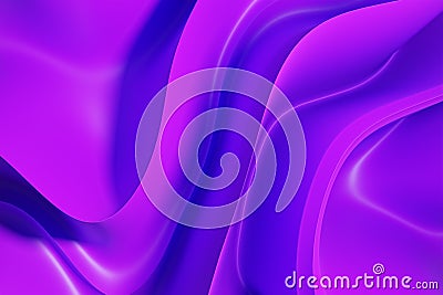 Fluid soft curve shape. Purple smooth liquid waves. Stock Photo