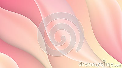 Fluid style wallpaper or abstract colorful flow shapes background 3D elements Vector Illustration