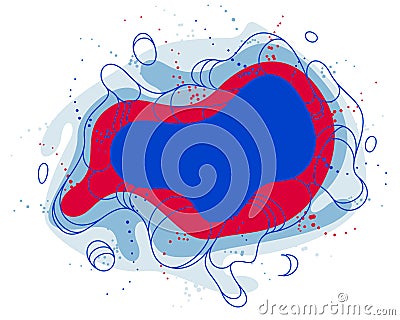 Fluids colorful liquid shapes in motion vector abstract graphic design element, dynamic modern art flowing and changing forms, Vector Illustration