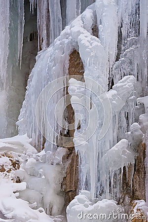 Flume Icicles Stock Photo