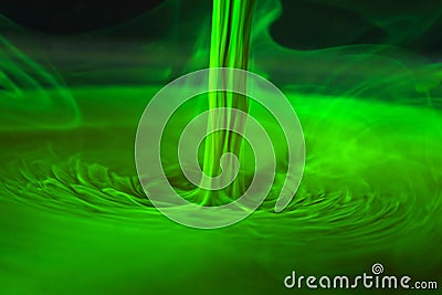 Fluorescein in water Stock Photo