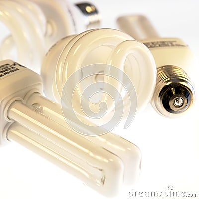Fluorescent Light Bulbs Stock Photo