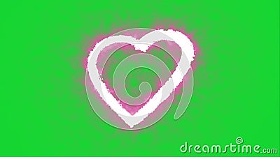 Fluorescent neon love expression heart Stock Photo