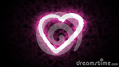 Fluorescent neon love expression heart Stock Photo