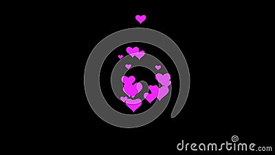 Fluorescent neon love expression heart Stock Photo