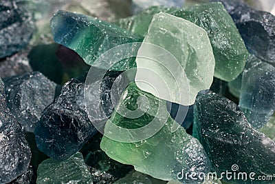 Fluorite Cabbing Rough Gems And Minerals Stock Photo