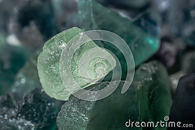 Fluorite Cabbing Rough Gems And Minerals Stock Photo