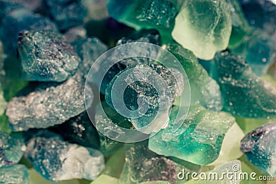 Fluorite Cabbing Rough Gems And Minerals Stock Photo