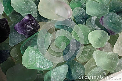 Fluorite Cabbing Rough Gems And Minerals Stock Photo