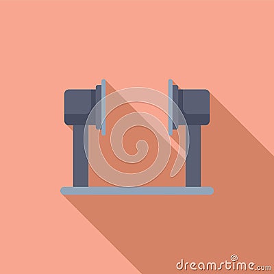 Fluorography control device icon flat vector. Medical patient Vector Illustration