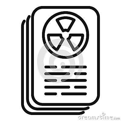 Fluorography documents icon outline vector. Medical patient Stock Photo