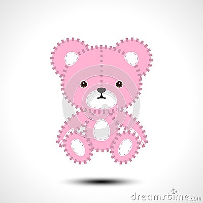 Flurry teddy bear Vector Illustration