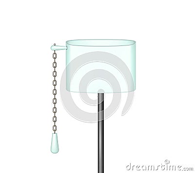 Flushing system in retro design Vector Illustration