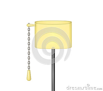 Flushing system in retro design Vector Illustration