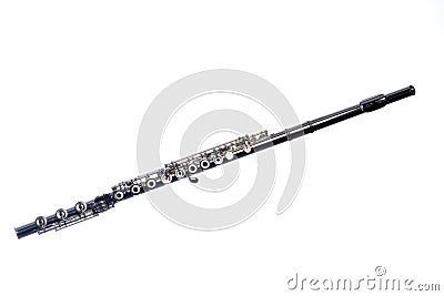 Flute Complete Isolated On White Stock Photo