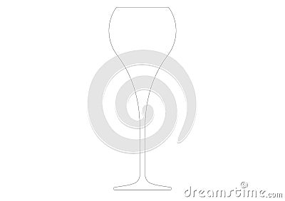 Flute design, wine glass, champagne, sparkling wine. Stock Photo