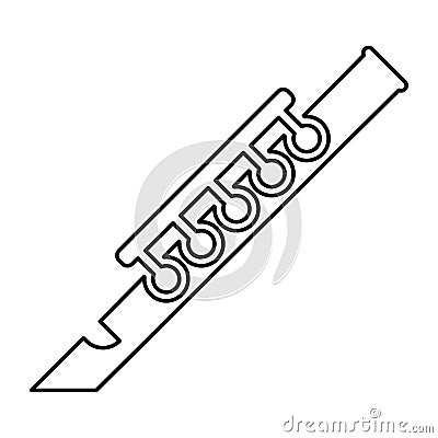 Flute Icon In Line Style Vector Illustration
