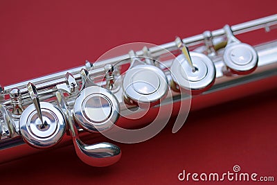 Flute keys macro Stock Photo