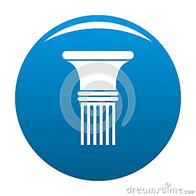 Fluted column icon blue Stock Photo