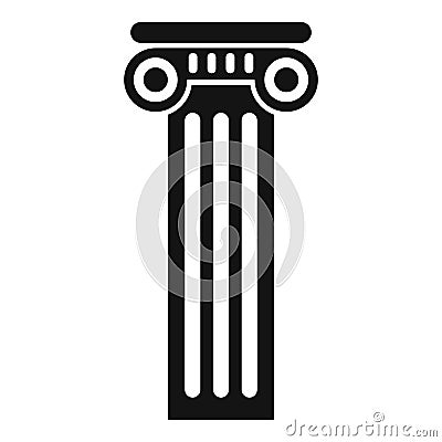 Fluted column icon representing classical architecture and history Vector Illustration