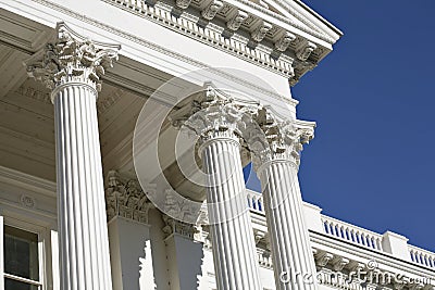 Fluted Corinthian Columns at California Capitol Stock Photo