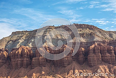 Fluted wall in Utah Stock Photo