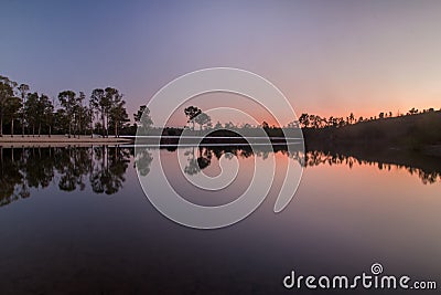 Fluvial beach of Mina Sao Domingos near Mertola, Portugal Stock Photo