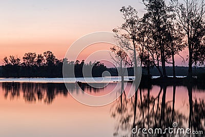 Fluvial beach of Mina Sao Domingos near Mertola, Portugal Stock Photo