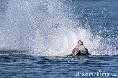 Fly board extreme sports adventure , summer beach sports Editorial Stock Photo