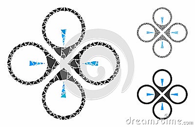 Fly drone Mosaic Icon of Unequal Items Stock Photo