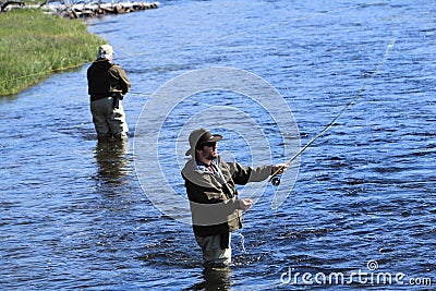 Fly fishing Editorial Stock Photo