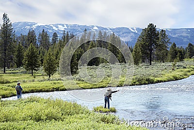 Fly Fishing Stock Photo